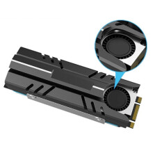 Aluminum M.2 SSD Cooler 2280 Hard Drive Cooler Heat Sink M.2 SSD Heatsink with Fan Solid State Drive Heat Sink
