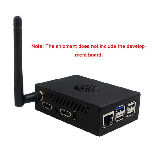 For Orange Pi 5 Max Case with Fan Active Passive Cooling Shell Antenna Heatsinks for Orange Pi 5 Max Board