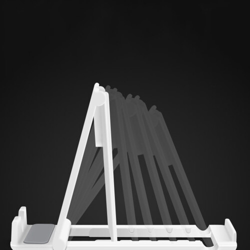 2x Tablet Stand Desktop Support Portable Double Folding Stand Suitable for     White & Black 2