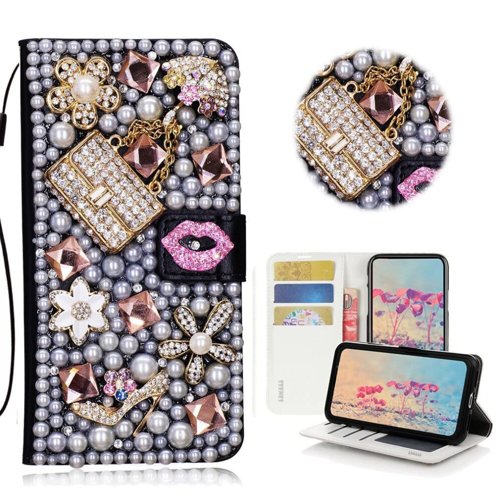 Wallet Case With Strap Leather Magnetic Stand Cover For Women For Samsung Galaxy S24 Plus Pink 9073542373773