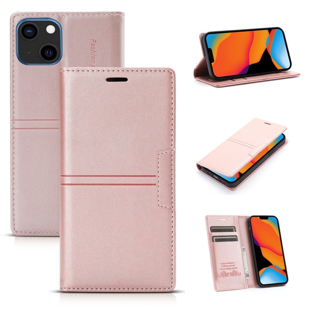 Leather Wallet Case With Card Holder And Kickstand Flip Cover 5.4 Inch For Iphone 13 Mini 9073542373827