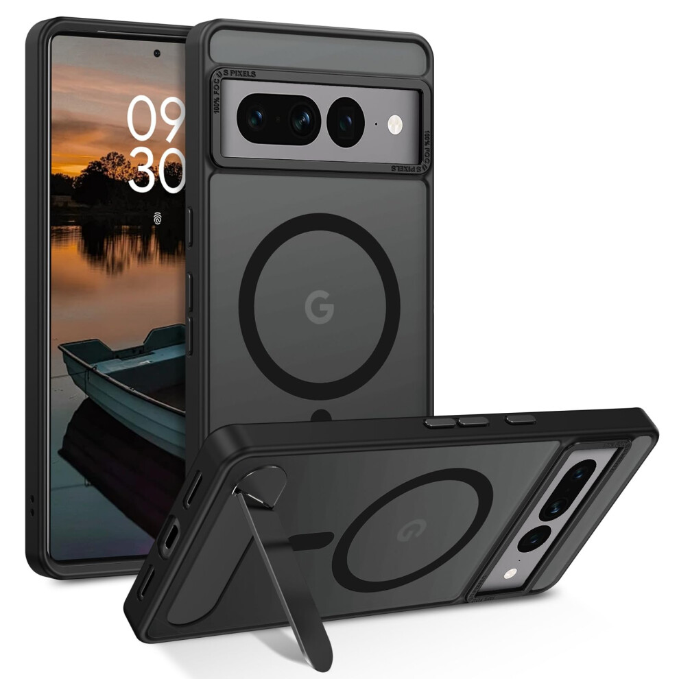 Slim Shockproof Cover Case With Foldable Magnetic Stand 6.7 Inch For Google Pixel 7 Pro Black 9169991091945