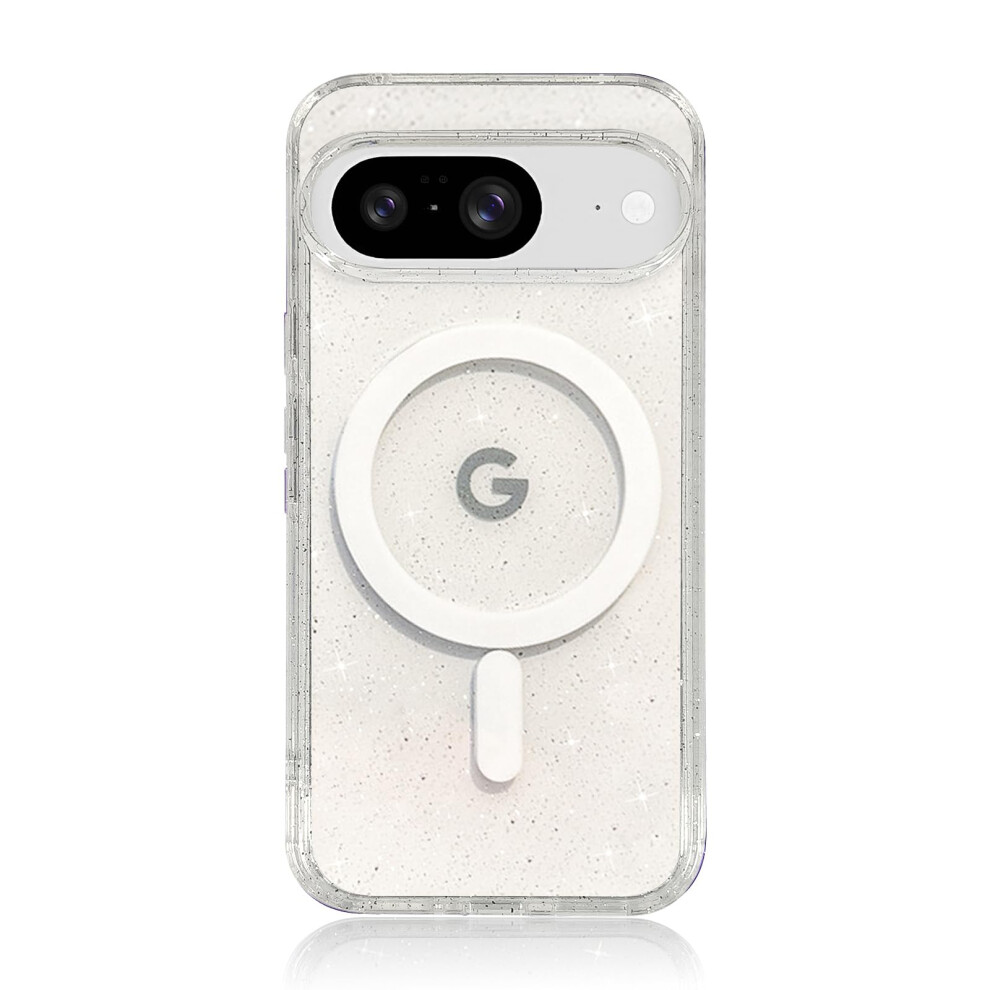 Clear Case For Google Pixel 8 Magsafe Compatible Slim Antiyellowing Shockproof Crystal Glitter Cover 9169991092225