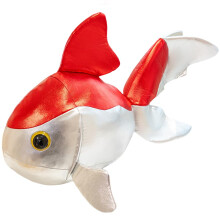 Realistic Goldfish Plush Pillow 17.7 Inch UltraSoft Red and Yellow Carp Fish Cushion Decor Gift