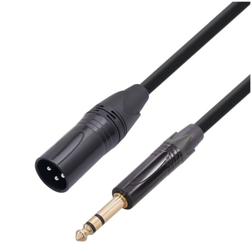 Cabo de áUdio Jack de 6,35 mm para XLR Macho de 6,35 mm (1/4 Pol.) Cabo de Interface Balanceada Macho XLR de 3 Pinos para Microfone, 1,8 Metros