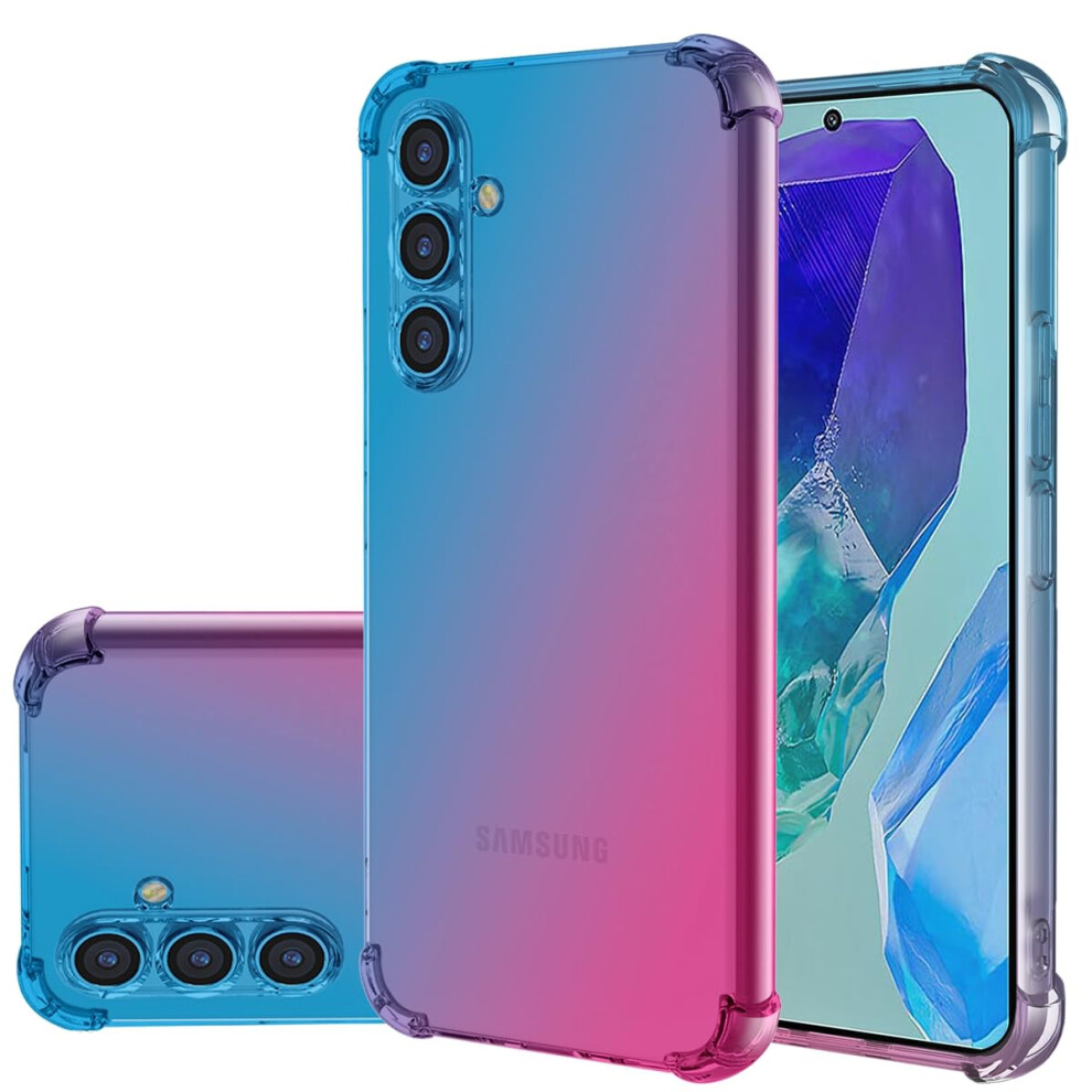 Galaxy M55 Case Slim Gradient Shockproof Tpu Cover For Galaxy C55 5G Blue Pink Blue,Pink 9073542374213