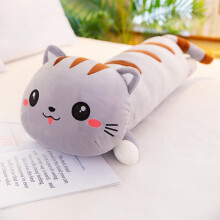 Plush Cat Body Pillow Kawaii Long Stuffed Hugging Cushion with Soft Plush Support for Kids and Adults