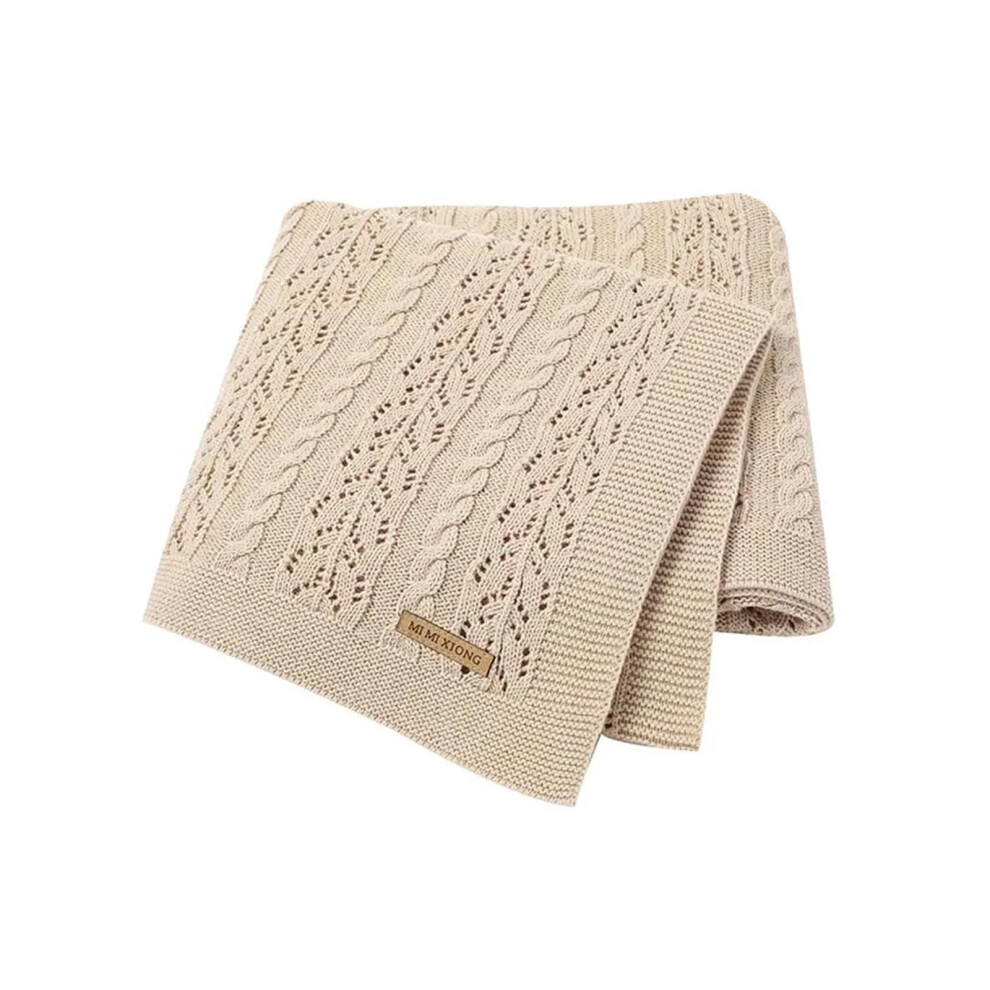 Baby Blanket Soft Cotton Waffle Knit 100x80cm Breathable Newborn Swaddle Toddler Stroller