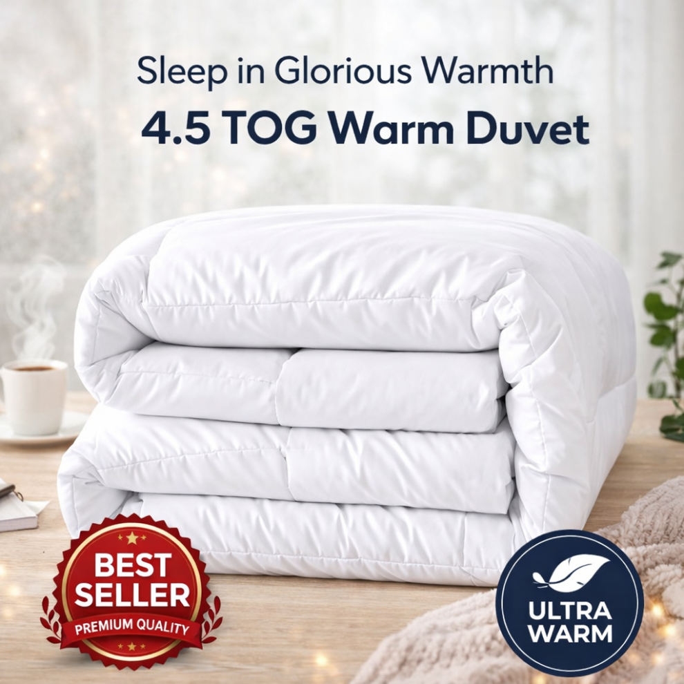 Imperial Rooms (King (230 X 220 Cm), 4.5 Tog) Hotel Quality Duvets Summer Winter Duvet Tog Quilt White
