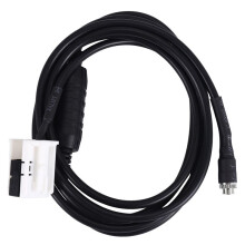 Conector de LíNea de Cable de Audio AUX para Coche con Resistencia 1.5M 12 Pines para  E60 E61 E63 E64 E65 E66 E81 E82 E83 E87 E88 E90 E91 E92 E93
