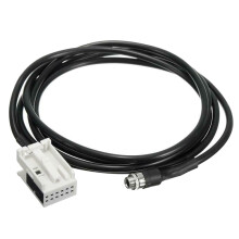 Car 3.5Mm 12Pin Female Audio Music Aux Cable Input Adapter for   W169 W203 W209 W221 W164 R230