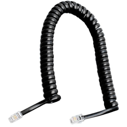 5.7Ft Black Telephone Extension Coil Cable Telephone Cable Cord 2