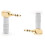 3.5mm L Shape Jack Gold Plated 90 Degree Angle Audio Connector Audio Plug Silver 5