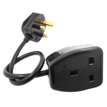 UK 3 Prong Extension Power Cord,IEC UK Male Plug to Female Outlet Socket HongKong Power Cable Extented(UK Plug,0.6M)