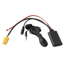 Car Radio 6Pin ISO AUX IN Replacement 3.5MM Audio 5.0 Microphone Cable for Bravo Panda Punto