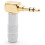 3.5mm L Shape Jack Gold Plated 90 Degree Angle Audio Connector Audio Plug Silver 4