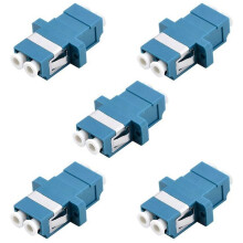 Adapter śWiatłOwodowy LC - ŁąCznik Jednomodowy LC do LC Duplex - 5 Szt. - Niebieski