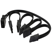 4Pin IDE 1 to 5 15Pin Hard Drive Power Supply Splitter Cable for DIY Hard Disk PC Sever 18AWG Power