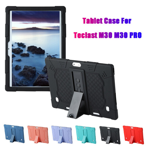 Capa para Tablet Teclast M30 M30 PRO 10.1 Polegadas Capa de Silicone Suporte Ajustável para Tablet com Caneta (Azul) 1