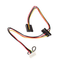 6Pin to 2-Port HDD Power Socket Cable Conector for Computer Mainboard Nitro N50-610 Disco Duro ATX PSU
