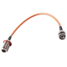 BNC Male to N Female Double Shielded Coaxial RF Adapter Cable BNCJ-NKY Double Shielded Silver Plated 15cm