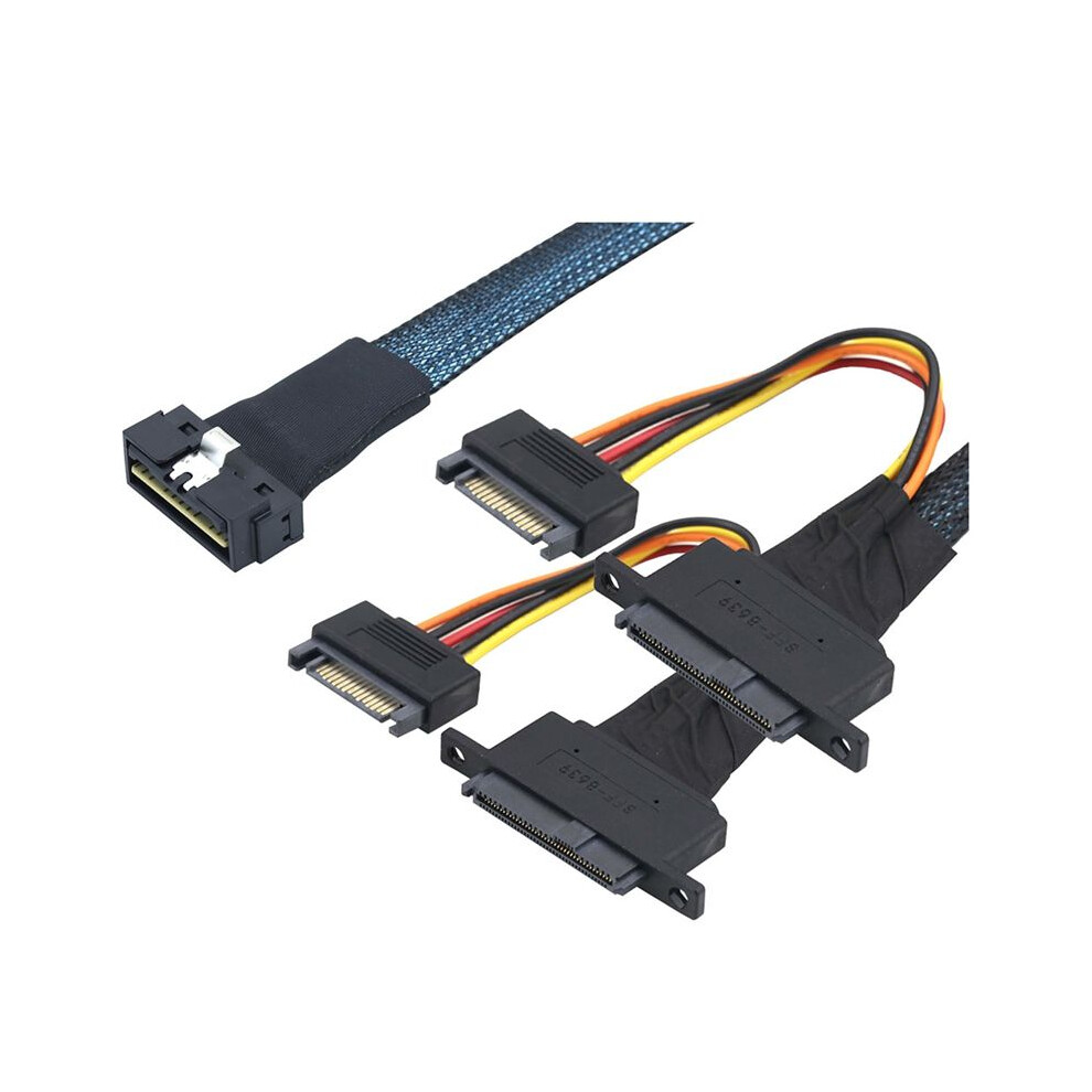 Pci-E Slimline Lp Low Profile Sff-8654 8I 74P To 2X Sff-8639 U.2 U2 15P Power Nvme For Ssd Cable 1M 6032869918985