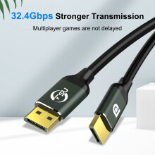FSU 1.4 8K 4K HDR 144Hz 165Hz Display Port Adapter für Video PC Laptop TV DP 1.4 Display Port 1.4 Kabel, 1.5M