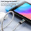 2m Type C to Type C Cable 100W Display Mechanical Data Cable Fast Charging USB C to USB C Cable Compatible with  for  A 9