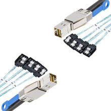 2X SAS HD SFF-8644 to 4 x 7Pin Hard Disk Cable 12Gbps Server External Hard Disk High-Speed Cable 3.33TF/1M