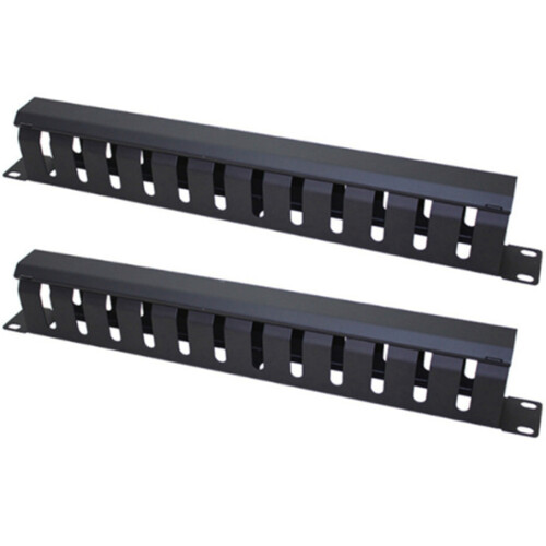 2X Montagem Horizontal de Gerenciamento de Cabos 1U Rack de Servidor de 19 Polegadas