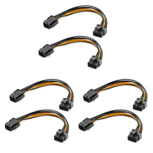 6 Pack Card 6 Pin to 8 Pin PCIe Adapter Power Cable (GPU Video Card Power Cable) 7.8 Inch
