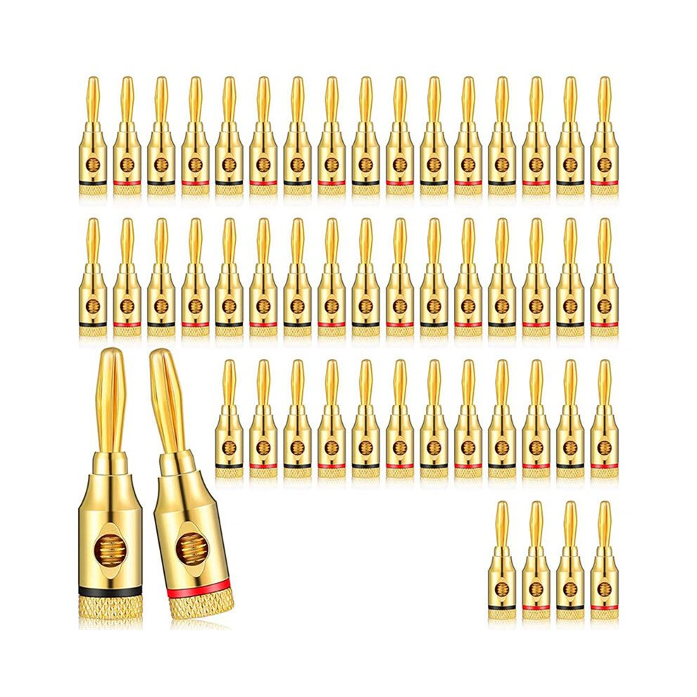 4Mm Banana Plug Musical Cable Wire Audio Speaker Adapter Speaker Amplifier Cable Wire Pin Banana Connectors Gold 4712119913312