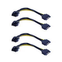 30 PCS New 15Pin Male to 8Pin(6+2) PCI-E Power Supply Cable 20cm Cable 15-Pin to 8 Pin Cable 18AWG Wire