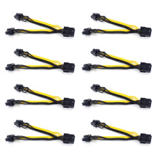 8X EPS CPU 8 Pin Bis 2-Port PCIe 8Pin Dual PCI-E 6 + 2 Pin Y Splitter Miner GPU Grafik Karte Netzteil Kabel 18AWG 20CM