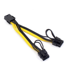 8X EPS CPU 8 Pin Bis 2-Port PCIe 8Pin Dual PCI-E 6 + 2 Pin Y Splitter Miner GPU Grafik Karte Netzteil Kabel 18AWG 20CM