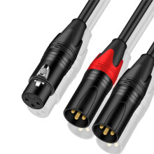 XLR Naar XLR Y-Splitterkabel Gebalanceerde XLR Vrouwelijk Naar Dubbele XLR Mannelijk Audiomicrofoonadapter 2 XLR Naar XLR Audioadapter,B
