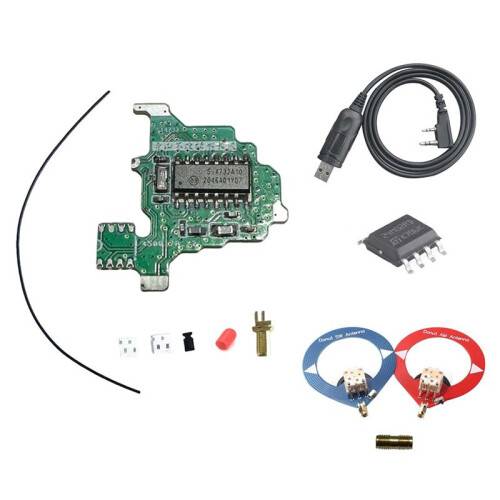 Module de Modification SI4732 + Antenne + Câble de Programmation + Puce de 2 M pour Solution Double Antenne FM à Ondes Courtes Quansheng UVK5/UVK6