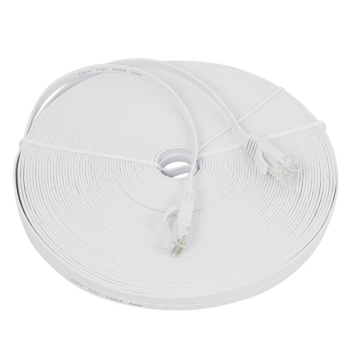 2X Cat 6 Ethernet Cable 100 Ft (30 Meters) Flat Slim Long Internet Network LAN Patch Cords,Cat6 High Speed Computer Wire 2