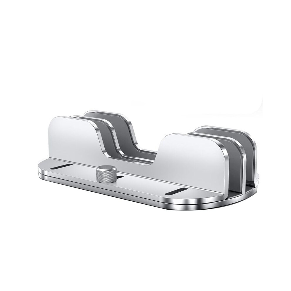Vertical Laptop Stand Holder For Desk, Aluminium Dual Slots Laptop Stand With Adjustable Dock For Laptop Tablet 6031684899097