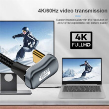 5A Extension Cable Type C Male to USB C Female PD100W Fast Charging Cable Extender 90 Degree U Shape USB C Extend Cable