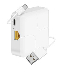 Universele Netwerkkabelverlenging Ethernet-Splitter Hoge Snelheid USB C Power Gigabit Internet Rj45-Splitteradapter 1 Tot 2