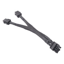 Cavo Adattatore di Alimentazione GPU Doppio da 6 Pin Femmina A 8 Pin Maschio con Maniche Intrecciate da 20 cm
