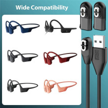 Cabo de Carregamento de 3,3 Pés para com Adaptador USB de 2 Pacotes, Cabo de Carregador Magnético USB para Shokz Aeropex AS800/S803/S810