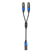 50cm XLR Splitter Cable 1 XLR Female to 2 XLR Male XLR Y Splitter Cable Microphone Splitter Cord for Amplifier Mixer MFF