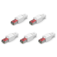 5 Stück RJ45-Wire-Punch-Ethernet-Stecker, Einfache DIY-Netzwerkterminierung, Kein Crimper Erforderlich für Desktop-Router und -Switches