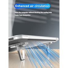 Tragbarer -Laptopständer, Faltbar, Unsichtbarer Laptop-Riser mit 2 Einstellbaren Winkeln für Laptops/Mobiltelefone/Tablets B