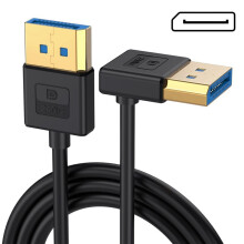 Cabo de Extensão  1.4 de 3,3 Pés 90 Graus DP 8K60Hz 4K144Hz Cabo de Vídeo e Áudio para Monitor de Laptop, Curva para Cima