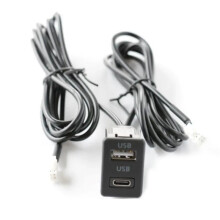 Voiture Dash Mount USB + TYPE-C Port Panneau Interface Câble D'Extension Adaptateur Voiture Tableau de Bord Véhicule Navigation USB Socket