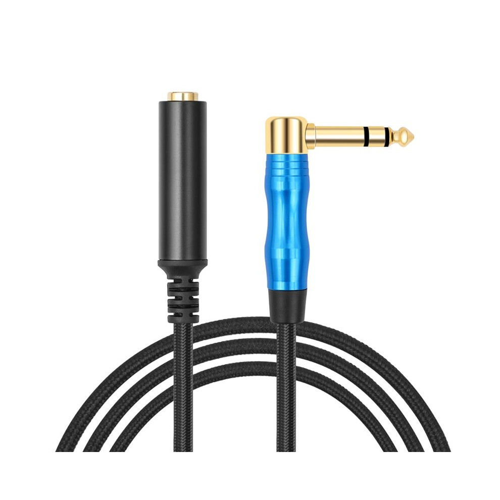 Right Angle 6.35Mm Trs Stereo Male To Female Audio Cable,Guitar Extension Cable Cord For Amplifiers,Headphone 30Cm Gold 4711298484934