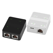2-Portowy Przełącznik Sieciowy 100 Mb/S, Rozdzielacz Kabla Sieciowego RJ45, Selektor, Adapter 2-Drożny, Złącze Typu C, Zasilanie, Czarny